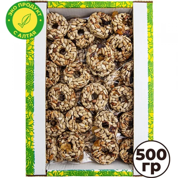 №3 Козинаки из подсолнечника с медом и сухофруктами "Зачетные" 500г в Серпухове
