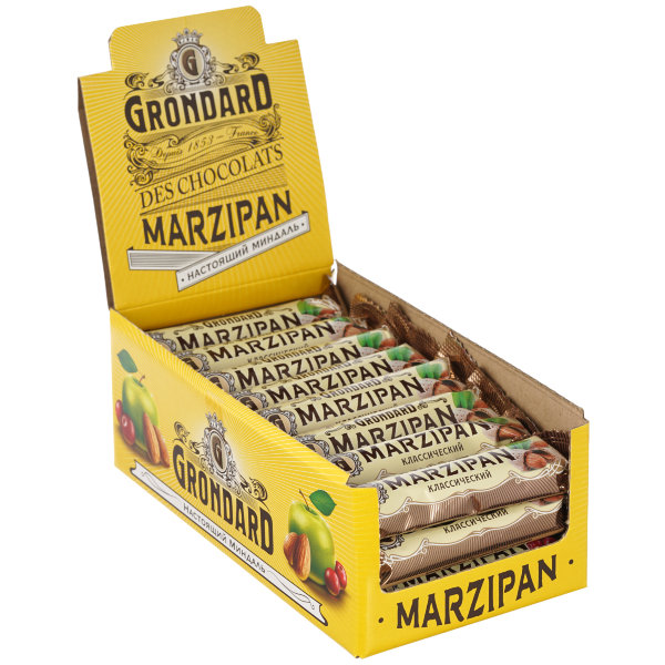 №1 TM Grondard     (9389) Батончики глазированные Марципановые Классика, (24шт по 50г)      в Серпухове