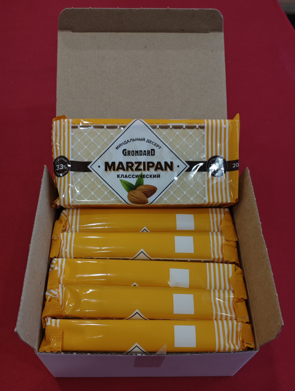 №1 TM Grondard      (11133) Марципан 33%, (блок 6 шт по 200г)             в Серпухове