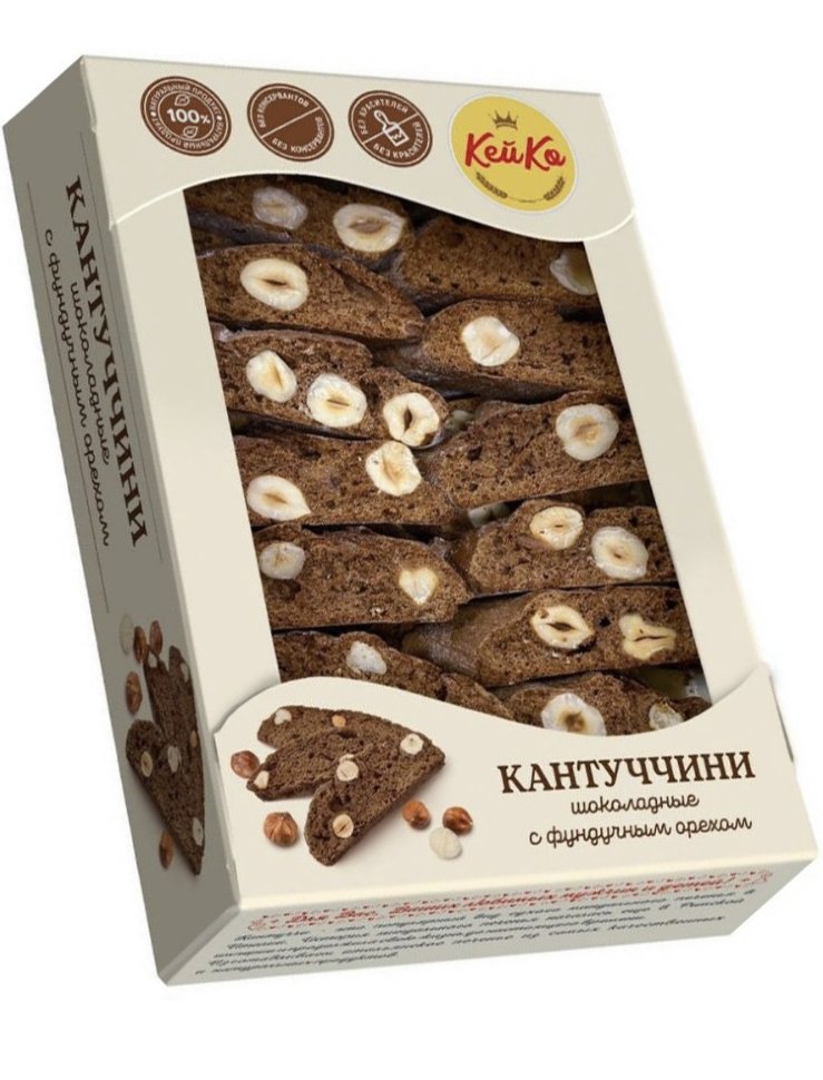  Кей Ко Кантуччини шоколадные с фундучным орехом, 200г  в Серпухове