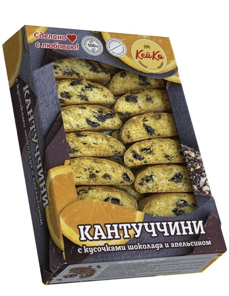  Кей Ко Кантуччини с кусочками шоколада и апельсином, 200г   в Серпухове